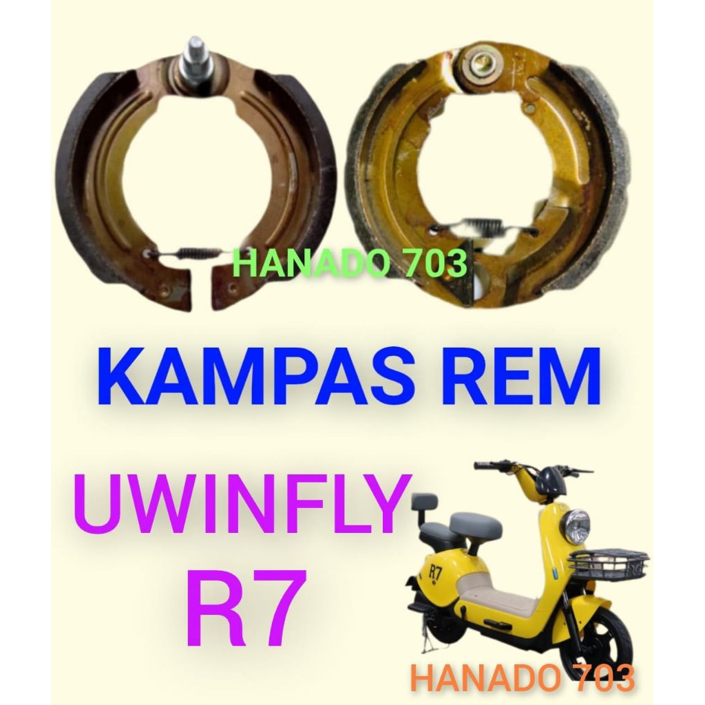 kampas rem sepeda listrik uwinfly R7 kampas rem sepeda listrik uwinfly r7