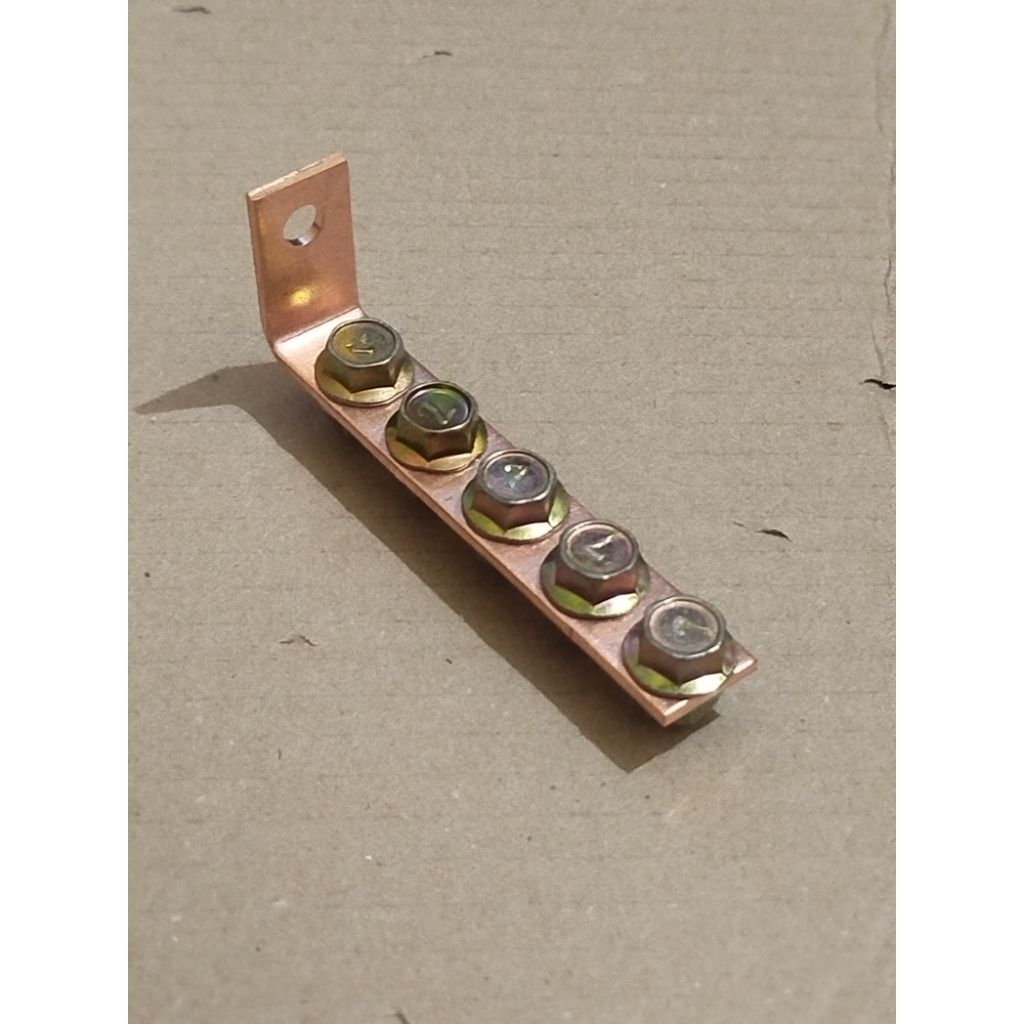 Plat Grounding Header Grounding Kepala Aki 5 Titik Tembaga Asli