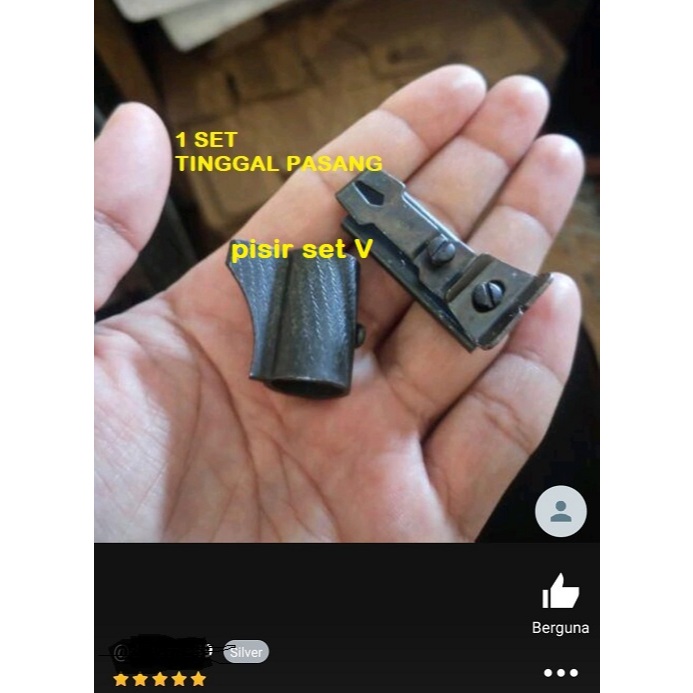 pisir set depan belakang visir V / plisir O tinggal pakai bahan besi kuat dan kokoh pisir shap uklik