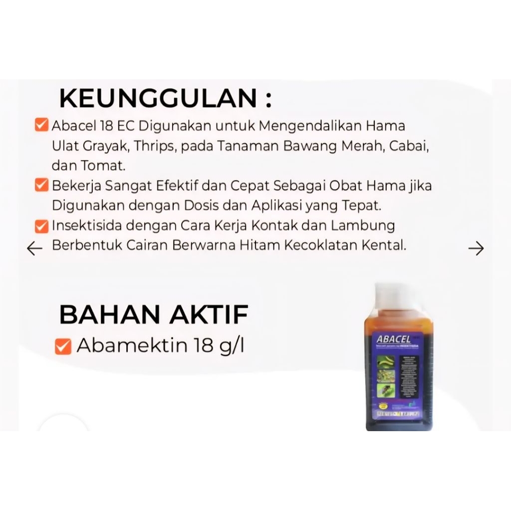 ABACEL INSEKTISIDA ABAMEKTIN18g/l 250 ml