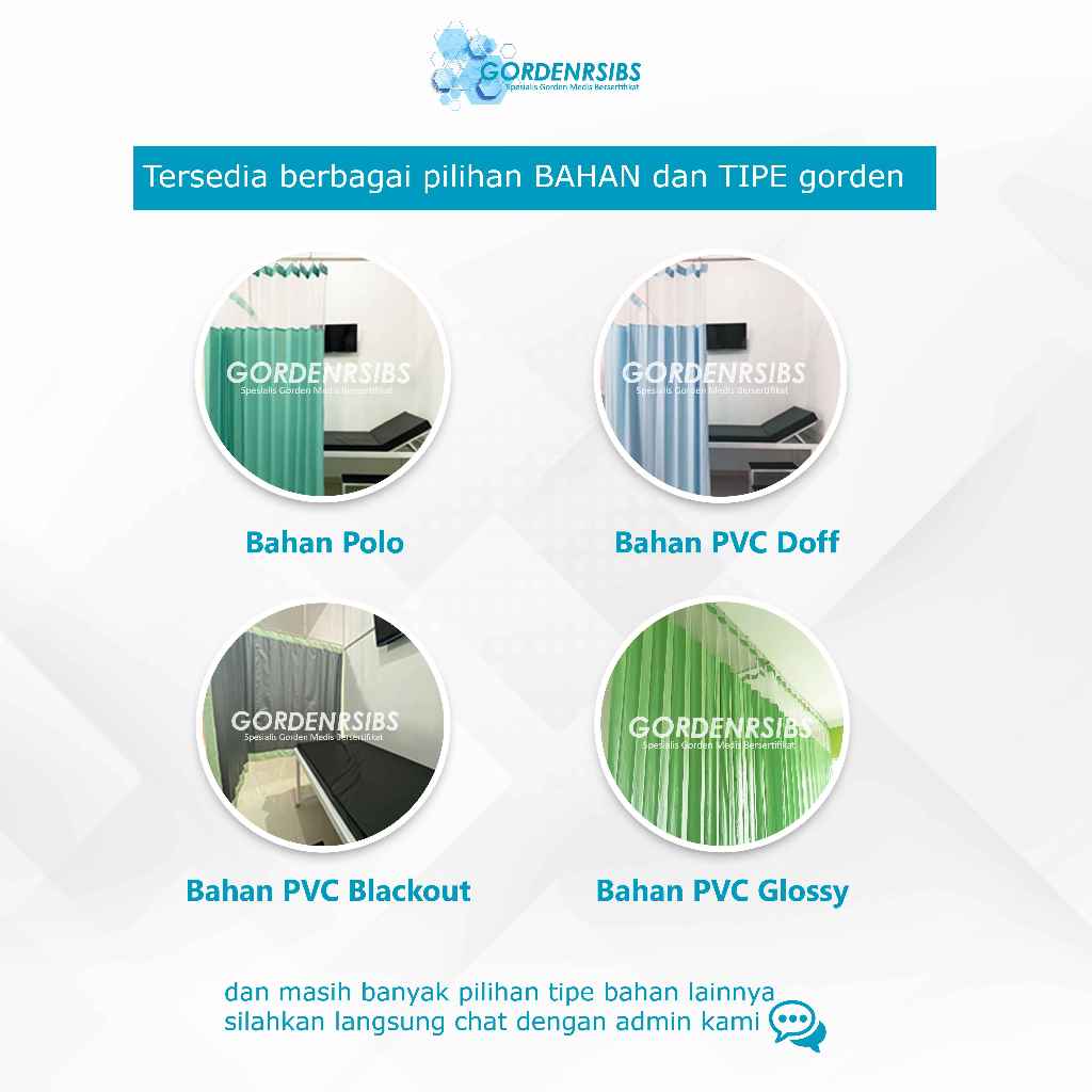 TIRAI UNTUK SEKAT RUANGANKAIN POLYESTER JENIS GORDEN BOUT