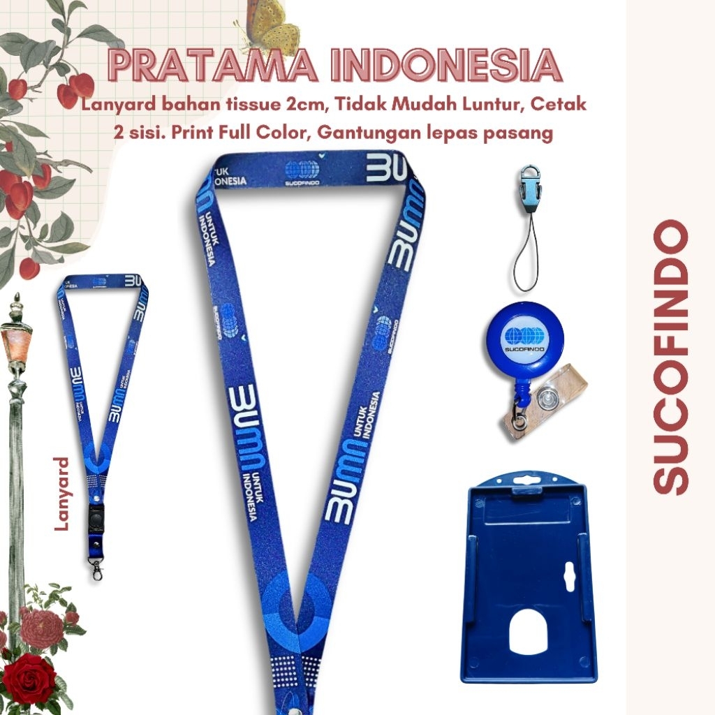 READY LANYARD / TALI ID CARD SUCOFINDO BUMN TERBARU | GANTUNGAN TALI ID CARD SUCOFINDO BUMN TERBARU 