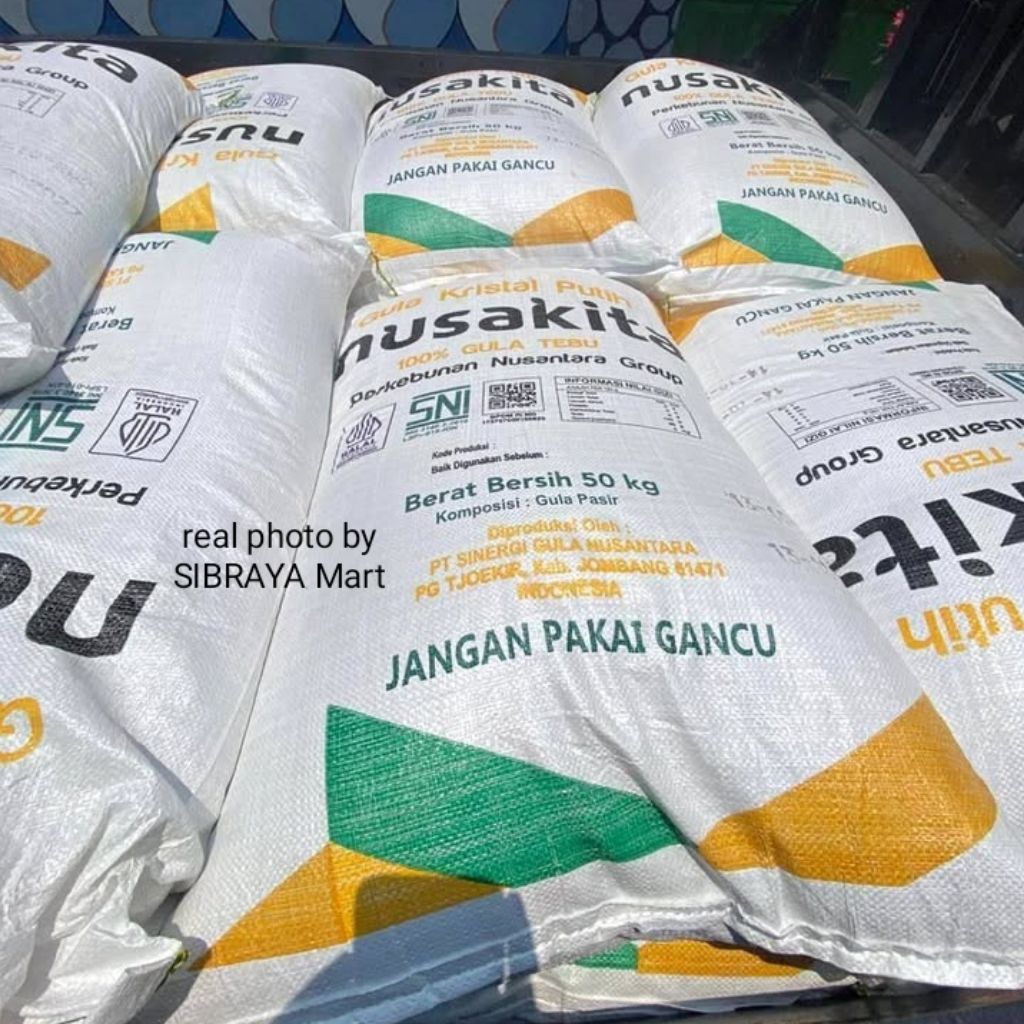 SIBRAYA Mart | Gula Pasir Nusakita 1 Sak 50 kg | Gula Pasir Nusakita 50 kg (1 sak)