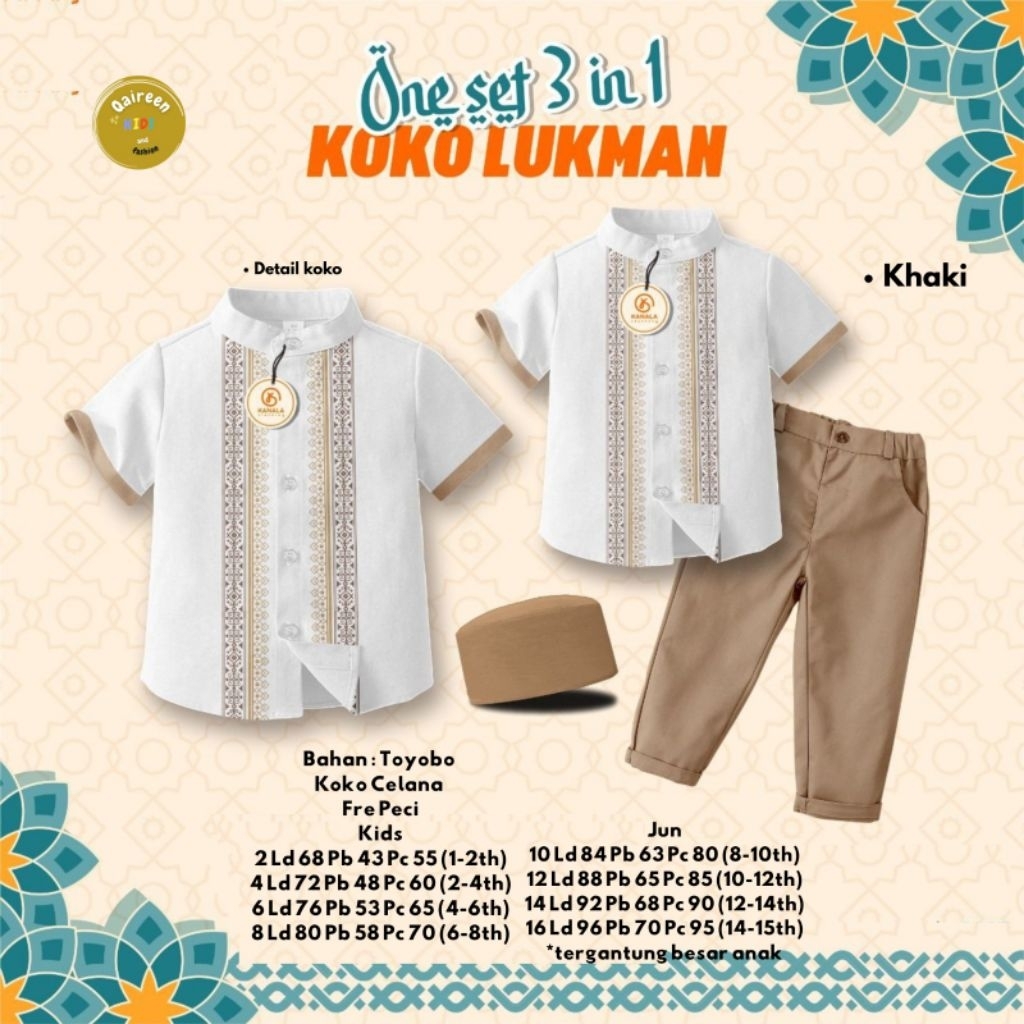 ONE SET 3in1 KOKO LUKMAN BY QAIREEN