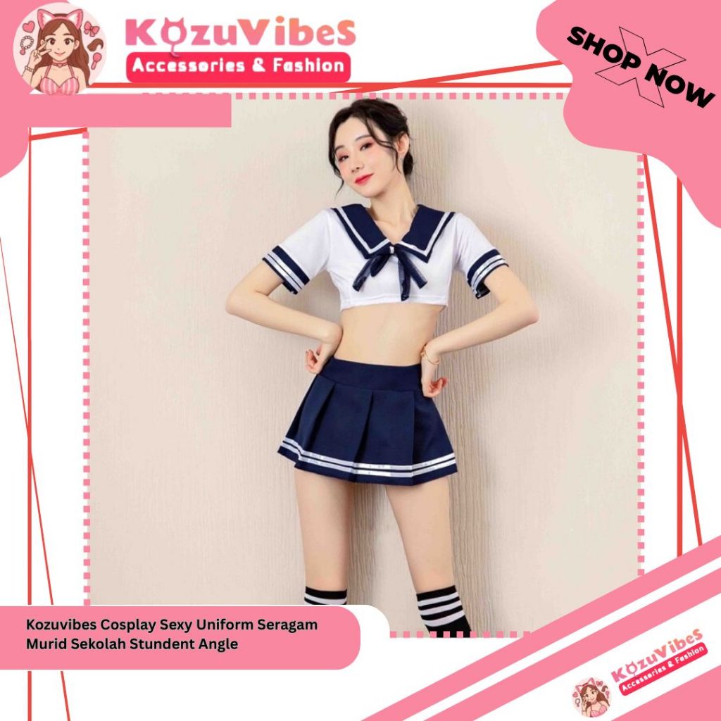 Kozuvibes Cosplay Sexy Uniform Seragam Murid Sekolah Student Angie