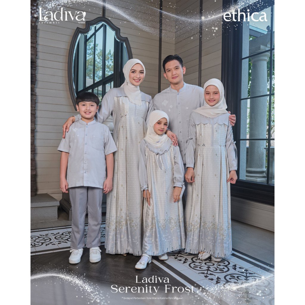 ETHICA LADIVA SERENITY FROST ll COD Terbaru sarimbit keluarga lebaran 2026 gamis koko katun Alvera S