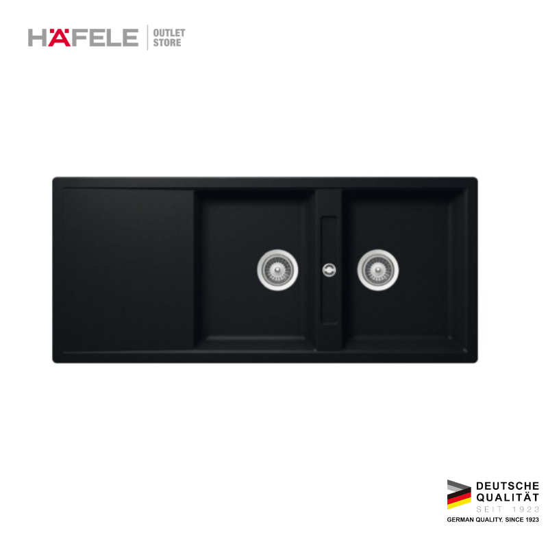 Hafele Wastafel Granit Dapur - Kitchen Granite Sink Washtafel 2 Lubang - Hitam
