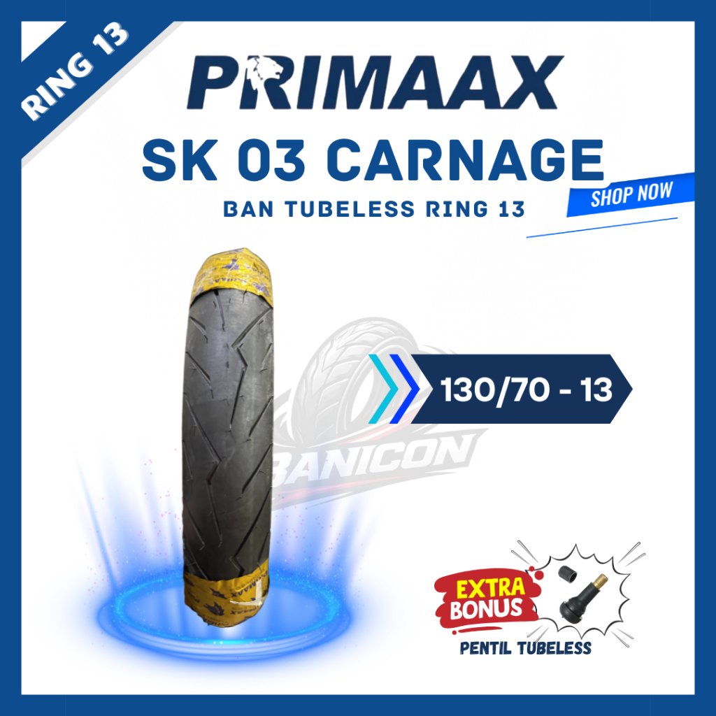 Primax SK 03 Carnage 130/70-13 Ban Motor Scooter Ban Belakang NMAX Tubeless Promo Termurah READY