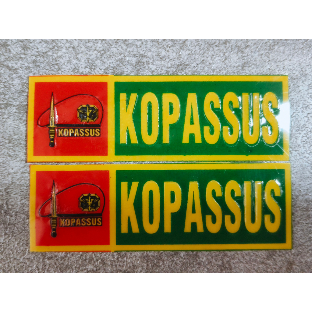 Sticker Plat Kopassus (Sdng) - Stiker Plat Kopassus - Stiker Kopassus Motor - Sticker Plat Mobil