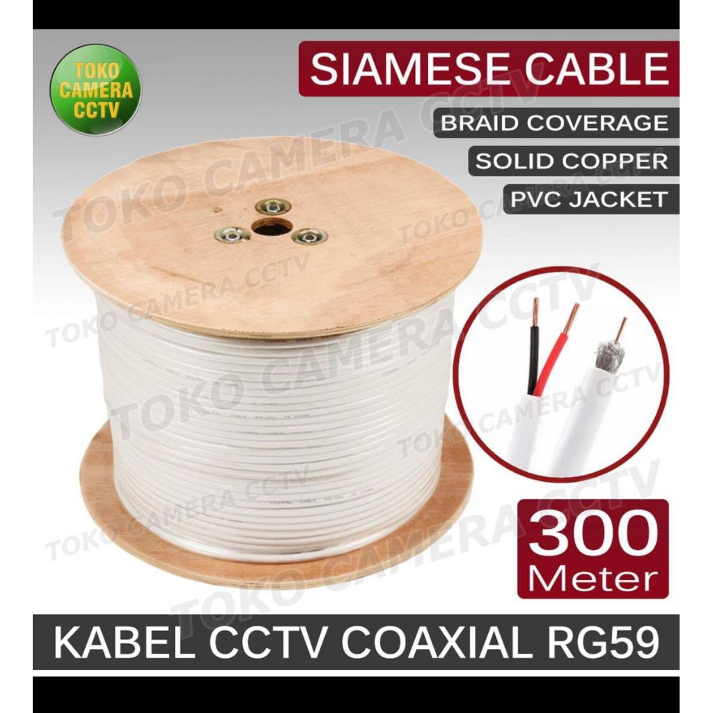 Kabel cctv RG5 Coaxial 1 roll 300 meter