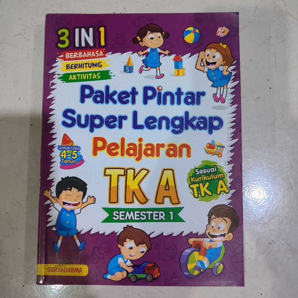 BUKU ANAK / AKTIVITAS ANAK / PAKET PINTAR SUPER LENGKAP PELAJARAN / TK A
