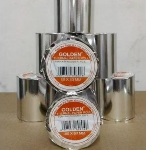[1Slop=6pcs]Thermal GOLDEN Paper Roll 80x80mm