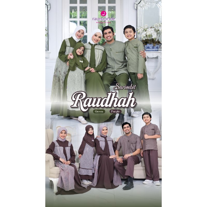 SARIMBIT RAUNA TERBARU RAUDHAH SARIMBIT LEBARAN 2026 FAMILY SET RAUNAPRIDE