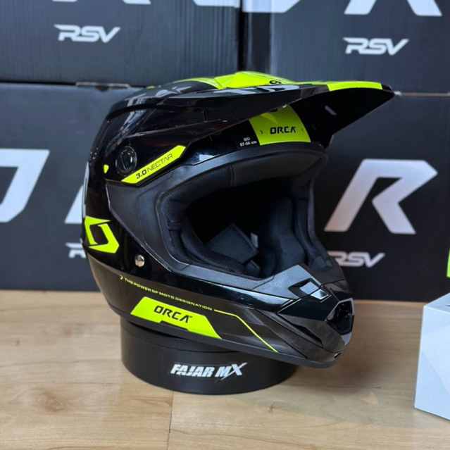 HELM ORCA X RSV NECTAR 3.0 Cross Supermoto Original - Black Fluo