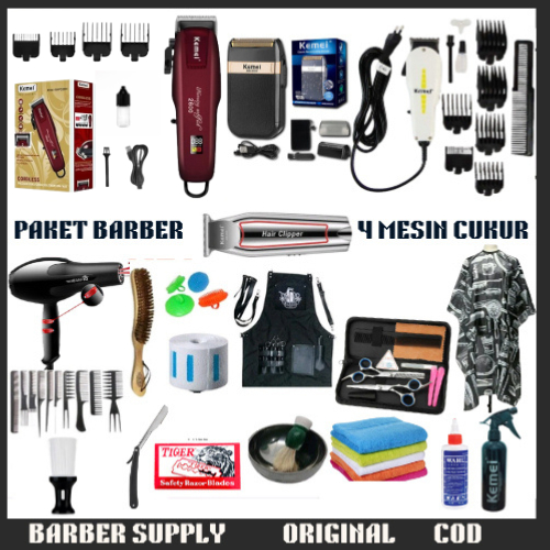 cod Paket Barbershop Lengkap Original Alat Cukur Rambut Paket Peralatan Usaha Barbershop Super Taper