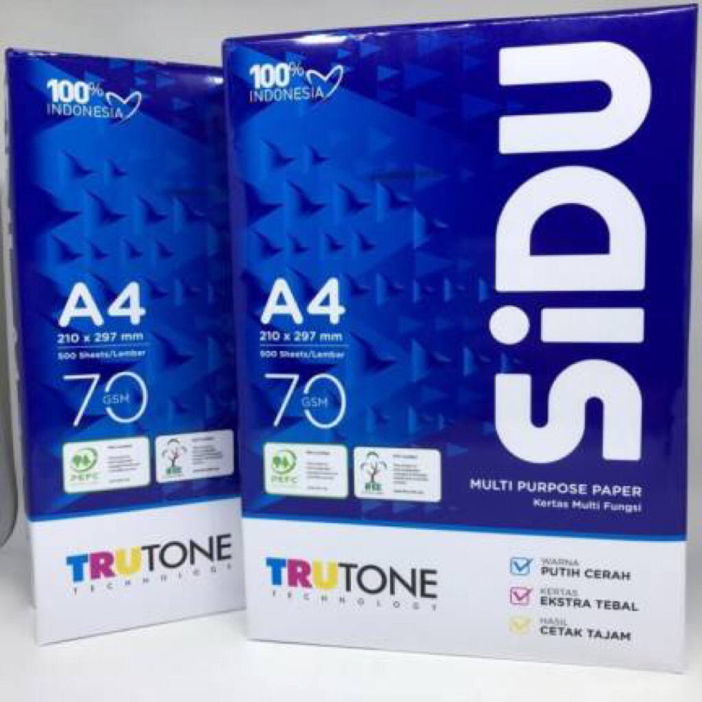 Kertas HVS A4 Sidu 70Gsm - Berkualitas, Merah, A4