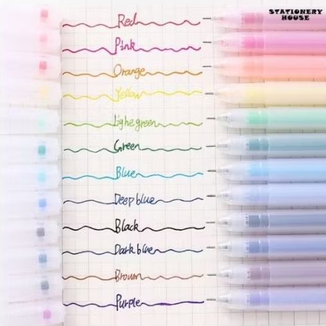 Pulpen Aesthetic Warna-Warni-Morandi