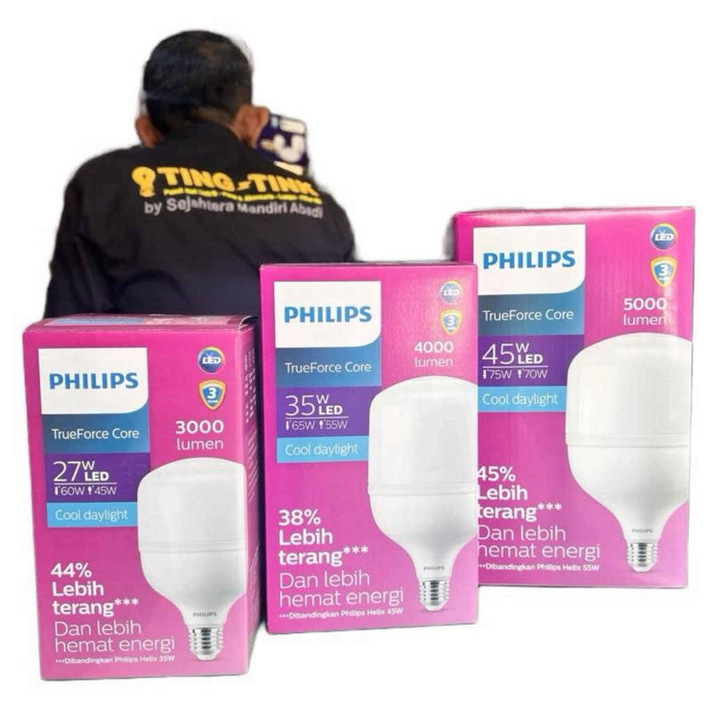 LED Bulb Philips 27  Watt/ 35 Watt / 45 Watt 6500K E27 TrueForceCore Philips