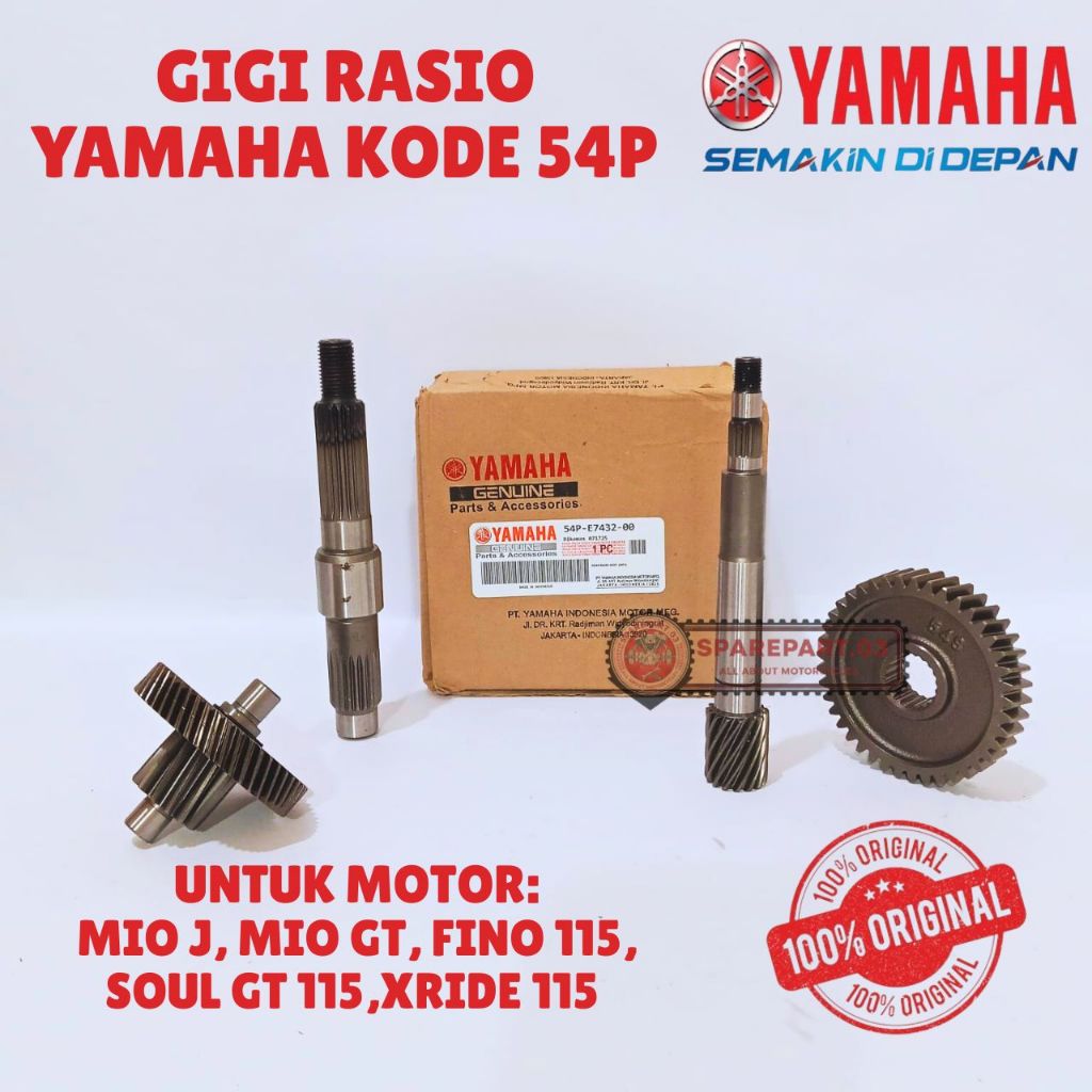 GIGI RASIO ORIGINAL YAMAHA KODE 54P, GIGI RASIO MIO J, GIGI RASIO MIO GT, GIGI RASIO FINO 115, GIGI 