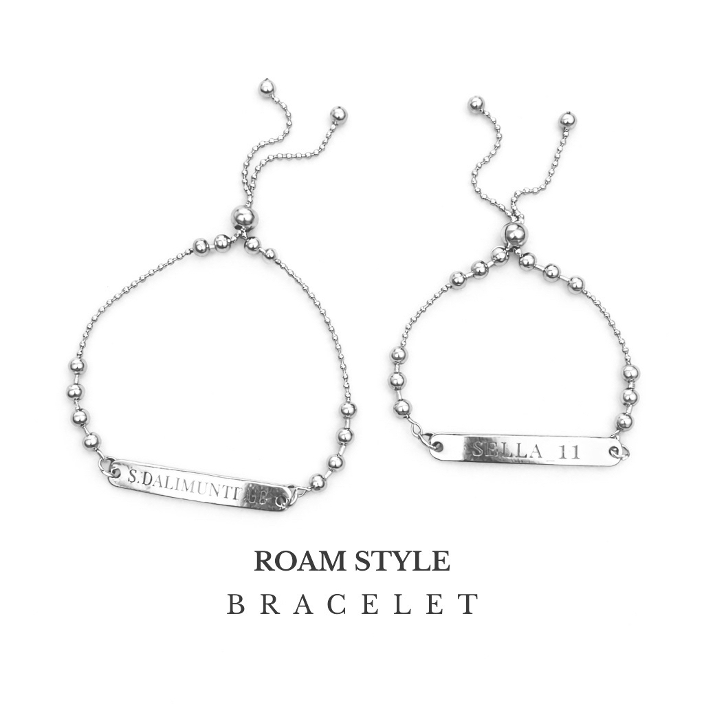 Gelang Monel Custom Nama Model Serut Aksesoris Fashion Steinless Anti Karat