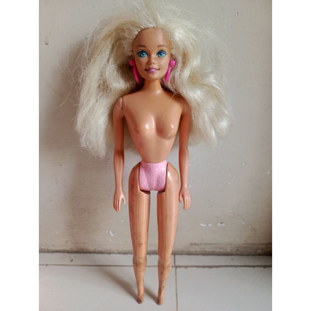 Boneka Barbie Mattel vintage body jadul minus noda kaki kusam