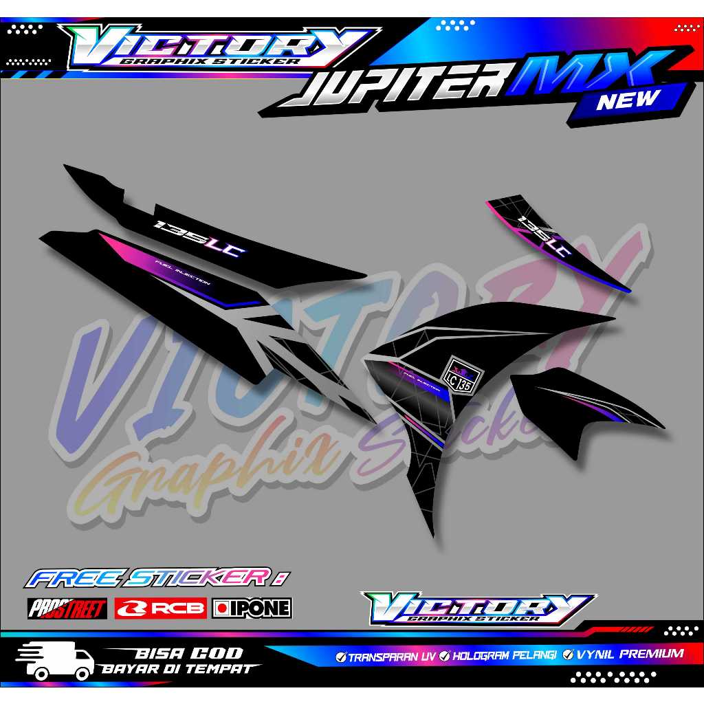 STRIPING VARIASI MOTOR YAMAHA JUPITER MX 135 NEW LC STYLE / STICKER LIST YAMAHA JUPITER MX 135 NEW L