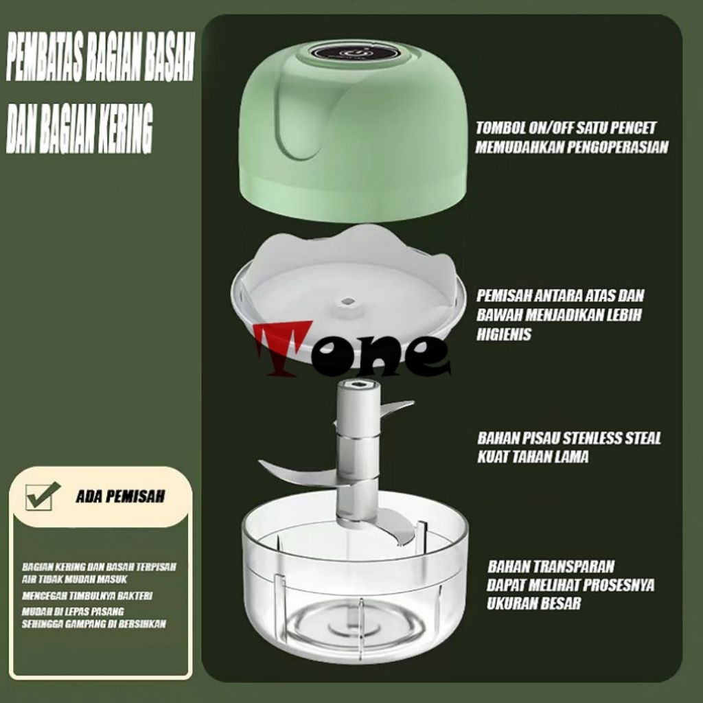 blender portabel cesan penggiling daging dan bumbu serbaguna