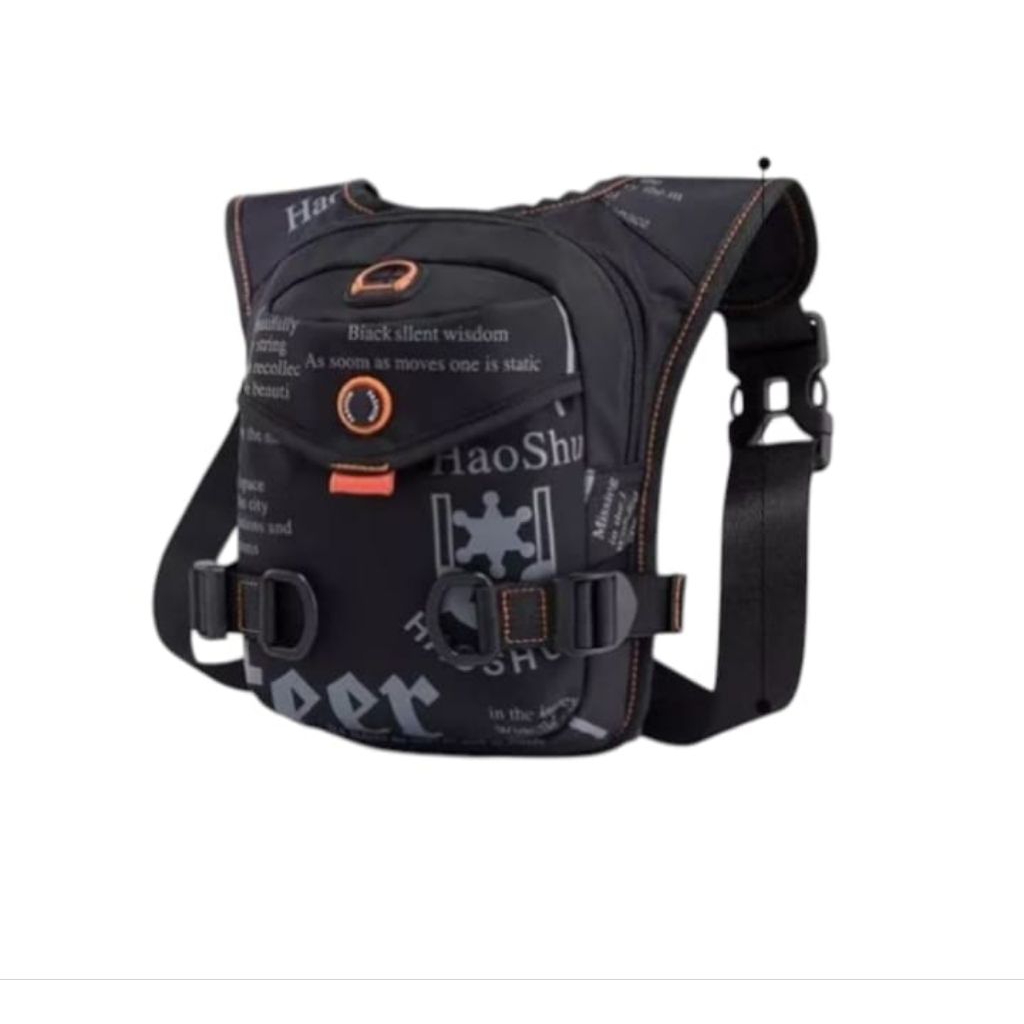 Tas Selempang Pria Haoshuai - Tas Pinggang Cowok Anti Air, Model Korea Simpel
