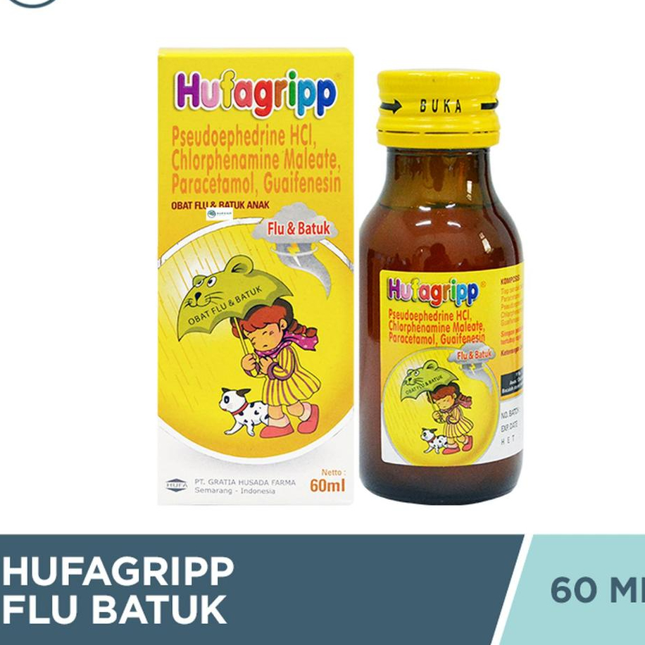 Hufagrip Kuning Obat Flu Dan Batuk Anak 60 mL