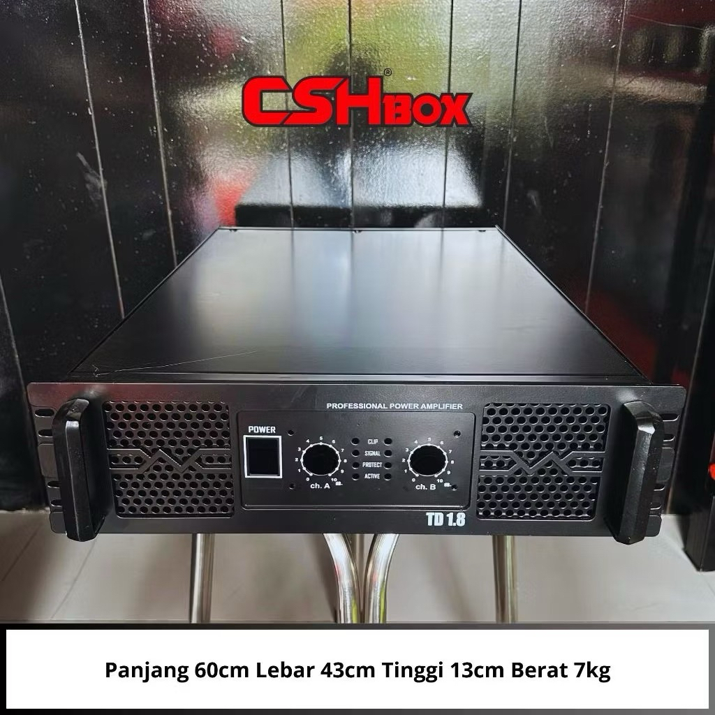 Box Power Amplifier CSH Ukuran 3U 2Channel Versi Body Panjang TD & CA