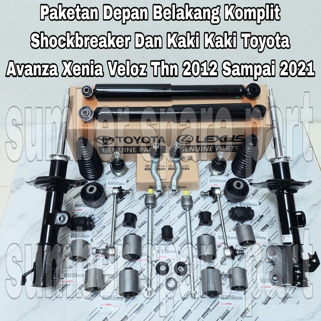 Paketan Hemat Shockbreaker Depan Belakang Dan kaki Kaki Depan Belakang Toyota All New Avanza Xenia V
