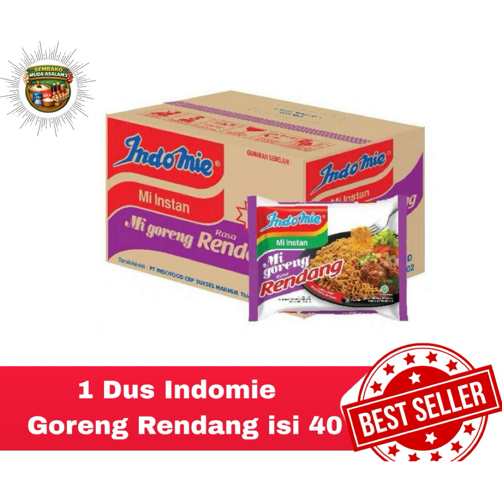 Indomie Goreng Rendang 1 dus isi 40 / Mie instan goreng Rasa Rendang