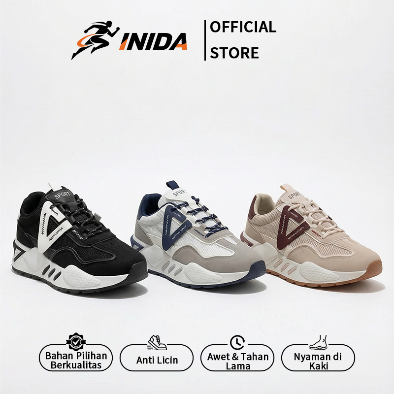 Sport Olahraga Anti Licin Tinggi 5/10cmSepatu Sneakers Pria