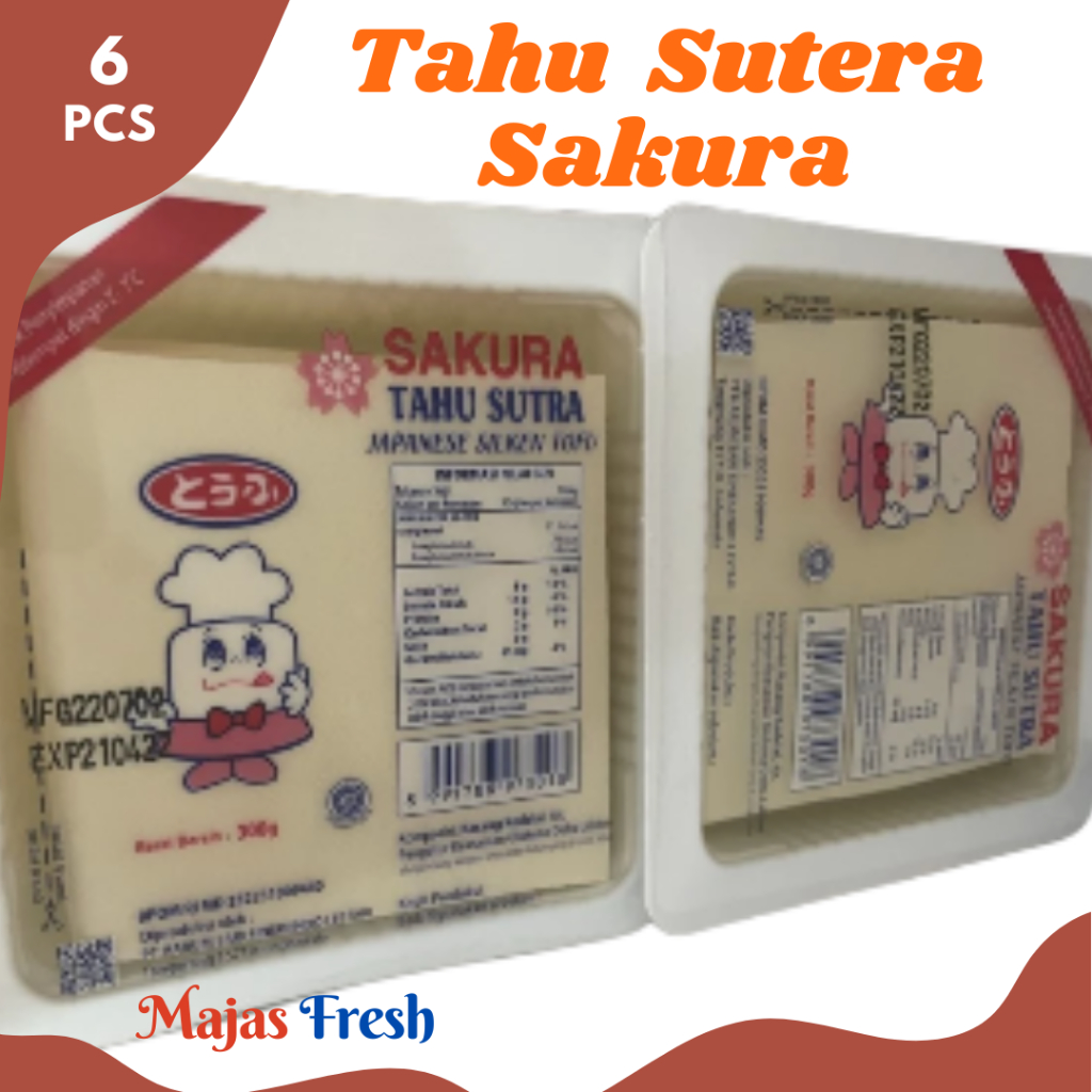 TAHU SUTERA SAKURA Japanese Silken Tofu Segar - Tahu Sutra Silken Jepang Japanese Tofu SAKURA Fresh 