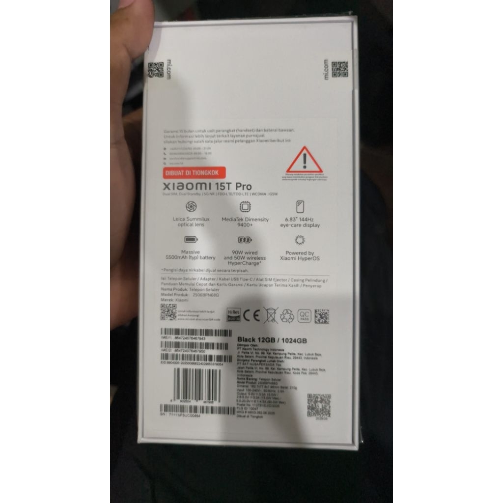 Xiaomi 15 t pro 12/1tb