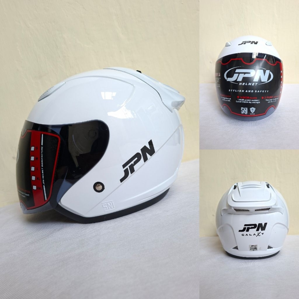 HELM JPN GALAXY WARNA PUTIH GLOSY ORIGINAL