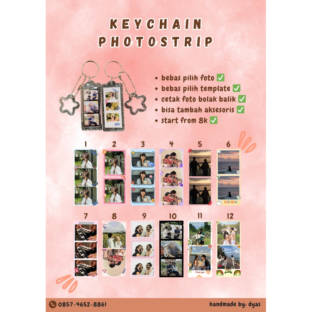 ganci mini photostrip-keychain photostrip