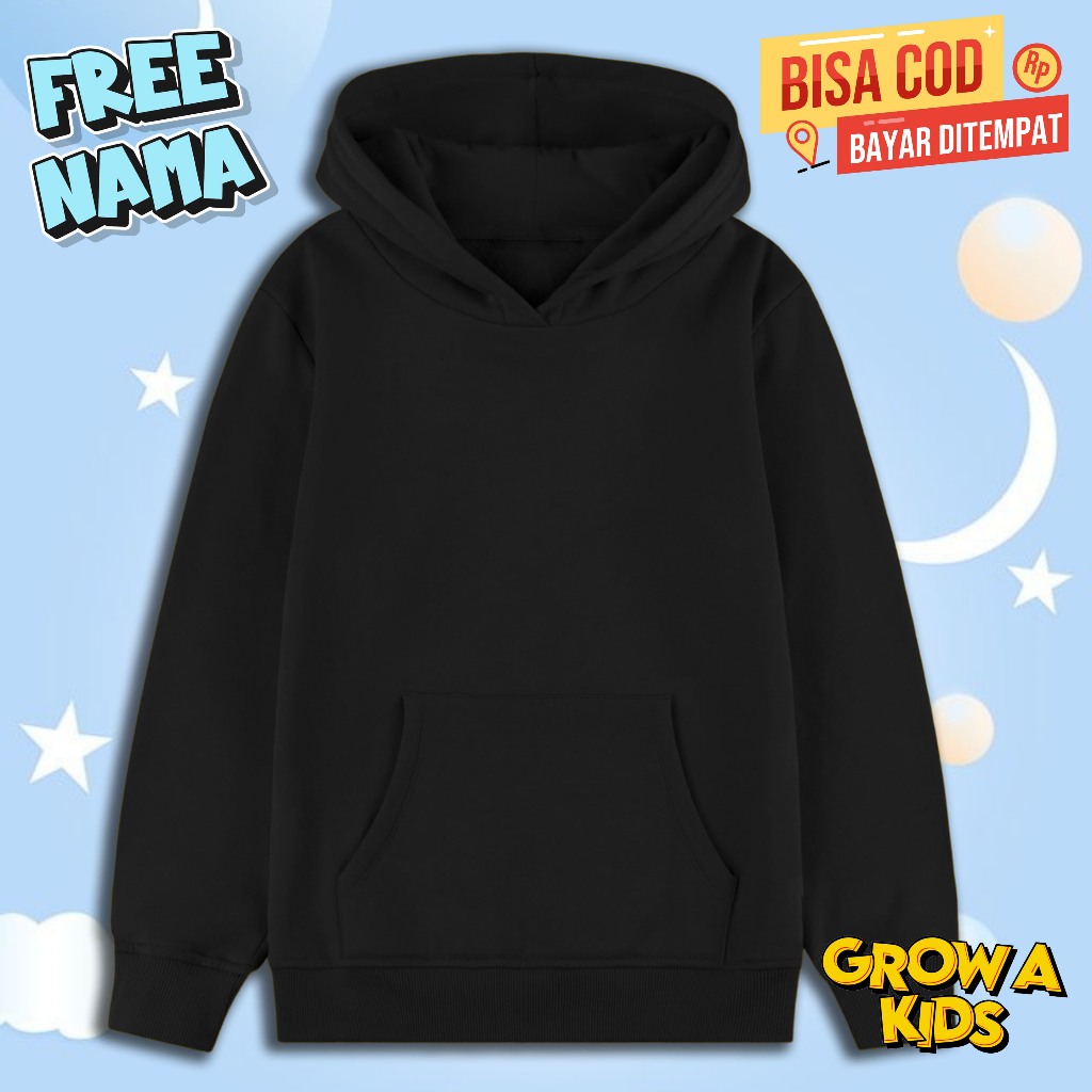 POLOS Jaket Anak Polos Hoodie Anak Polos Fashion Anak Polos Hitam-Navy-Merah-Putih-Abu Terlaris