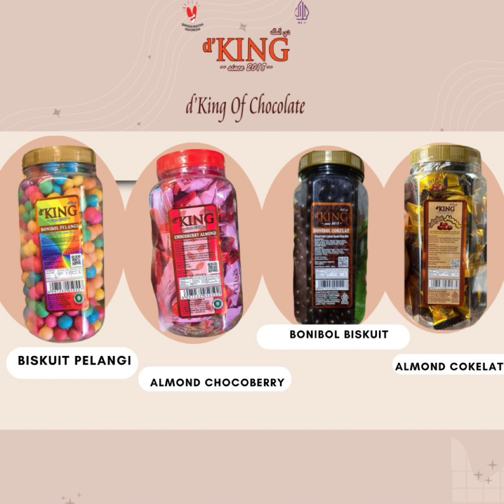 dking bonibol cokelat almond/coklat biskuit