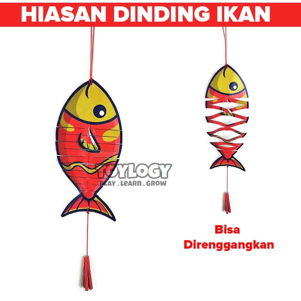 DIY Craf Anak Hiasan Dinding Gantungan Ikan Kerajinan Tangan Anak Nuansa Imlek TK SD PAUT PG