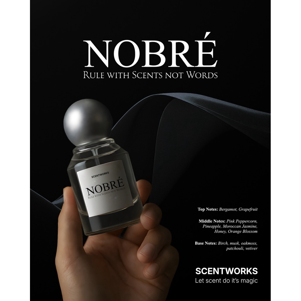 Scentworks NOBRÉ Eau de Parfum 35ml | Parfum Unisex Woody Fresh | Bold & Classy