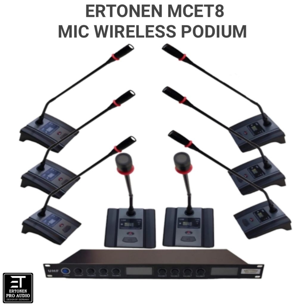 mic wireless podium ertonen mcet8 8 mic podium original