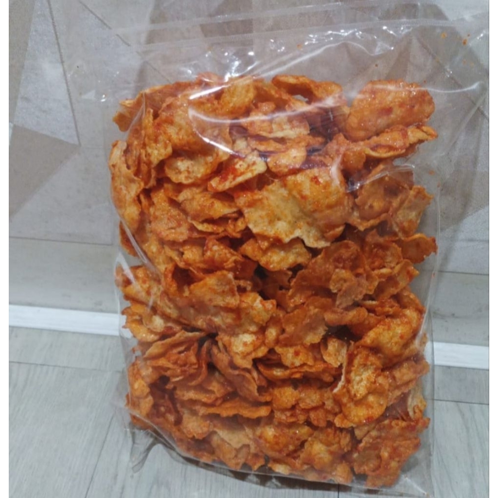 Emping Aceh 450gram pedas manis renyah tipis garing emping melinjo