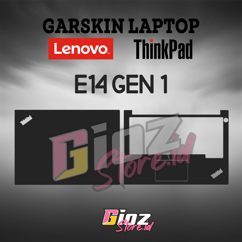 Garskin Laptop E14 gen 1 Lenovo Thinkpad hitam
