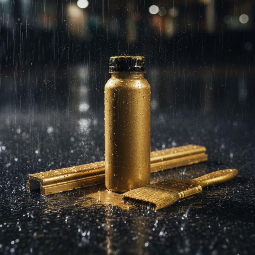 cat tembok warna emas/gold