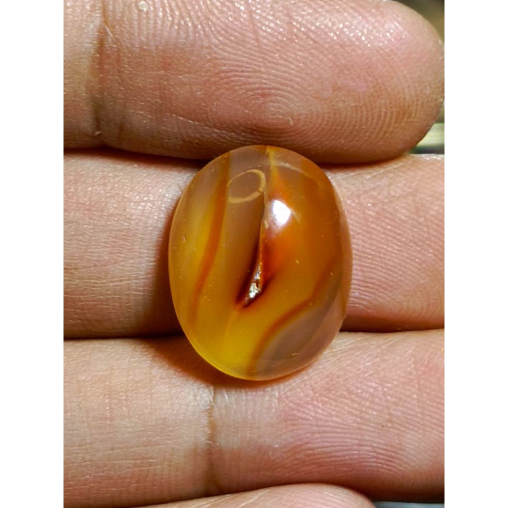 Batu akik Cempaka madu combong merah TopHQ