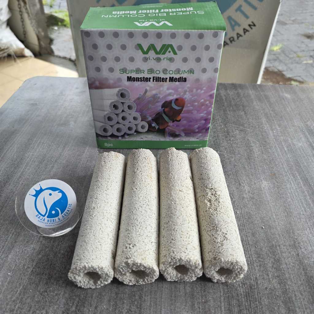 VIVARIA SUPER BIO COLOUMN MOMOGI ISI 8 PCS MEDIA BAKTERI ATAU RUMAH BAKTERI AKUARIUM AQUARIUM AIR LA