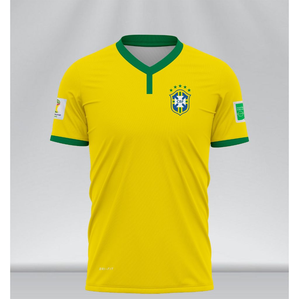 Jersey Brazil Home 2014 2015 Full Printing