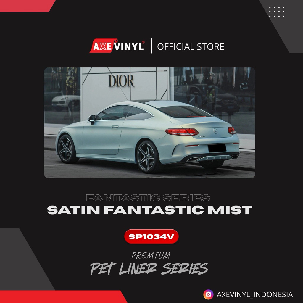 Stiker Wrapping Mobil / Motor | AXEVINYL PREMIUM PET SERIES - Satin Fantastic Mist SP1034V