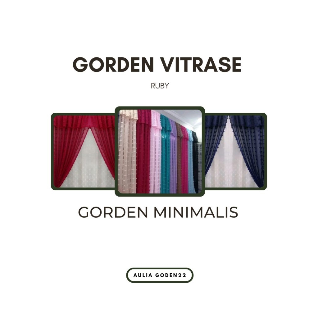 Gorden Vitrase Ruby Gorden Minimalis Gorden Vitrase Ruby Mewah Cocok Untuk Jendela Pintu Kamar Mewah